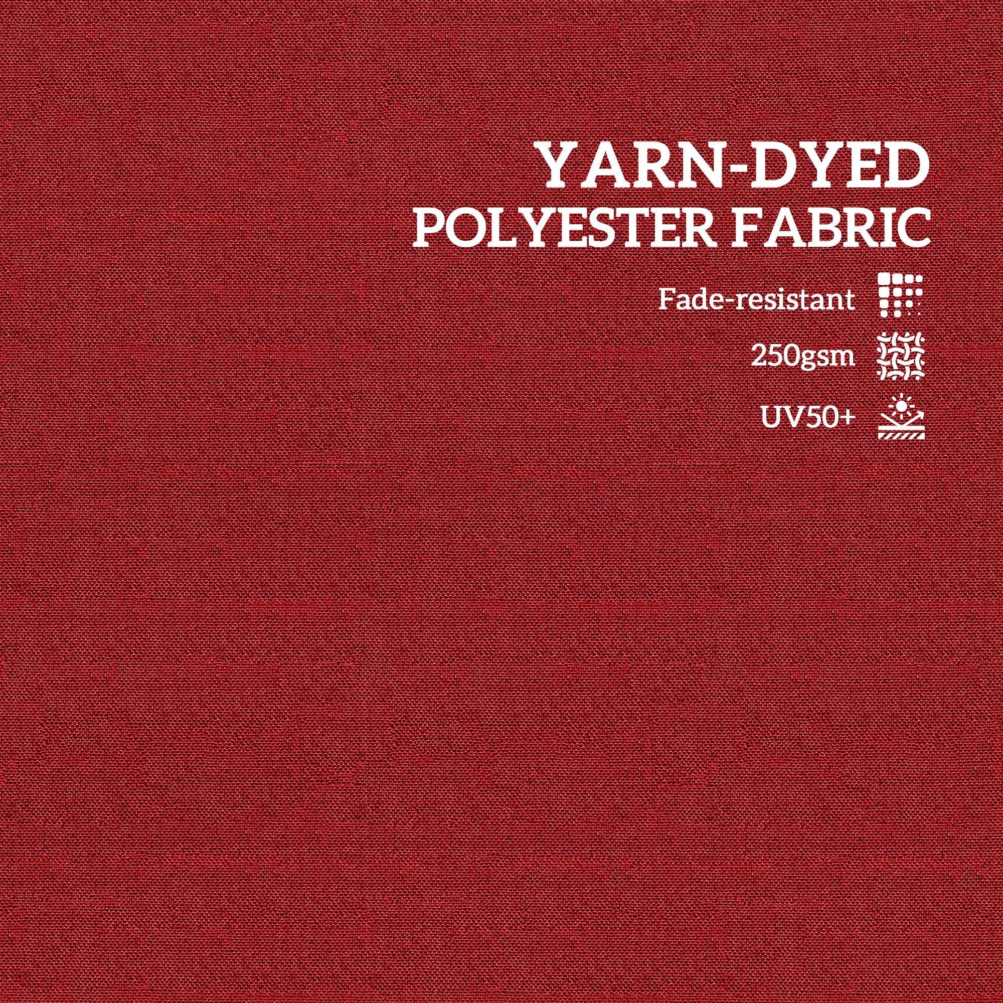 Outsunny Outdoor Cushions Set of 2 for Dining Chairs, Outdoor Seat Cushions with Back, Fade-Resistant Yarn-Dyed Polyester, Wine Red