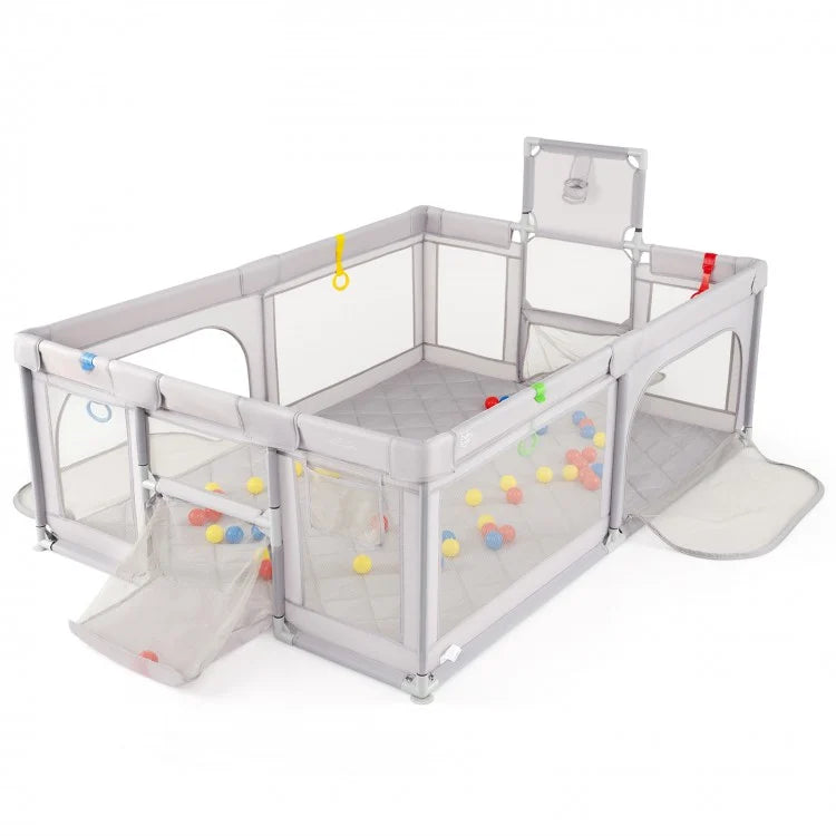 Large Baby Playpen with Mat and Ocean Balls- 2 Colours