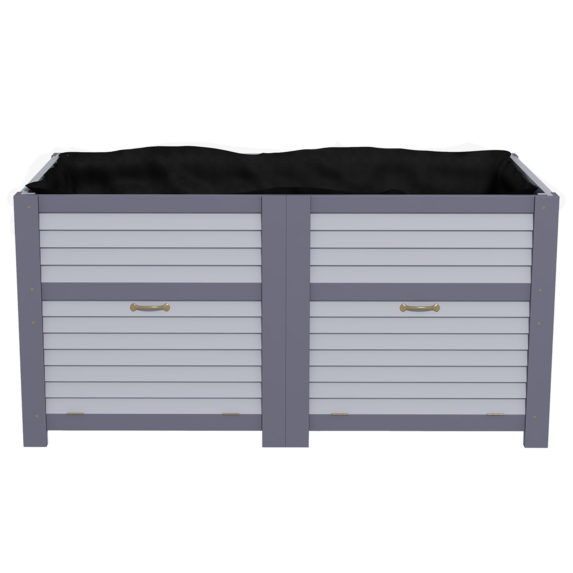 Outsunny Wooden Elevated Planter Box with Storage, 59" x 30" x 29.5" Raised Garden Bed for Vegetables, Flowers, Herbs, Grey