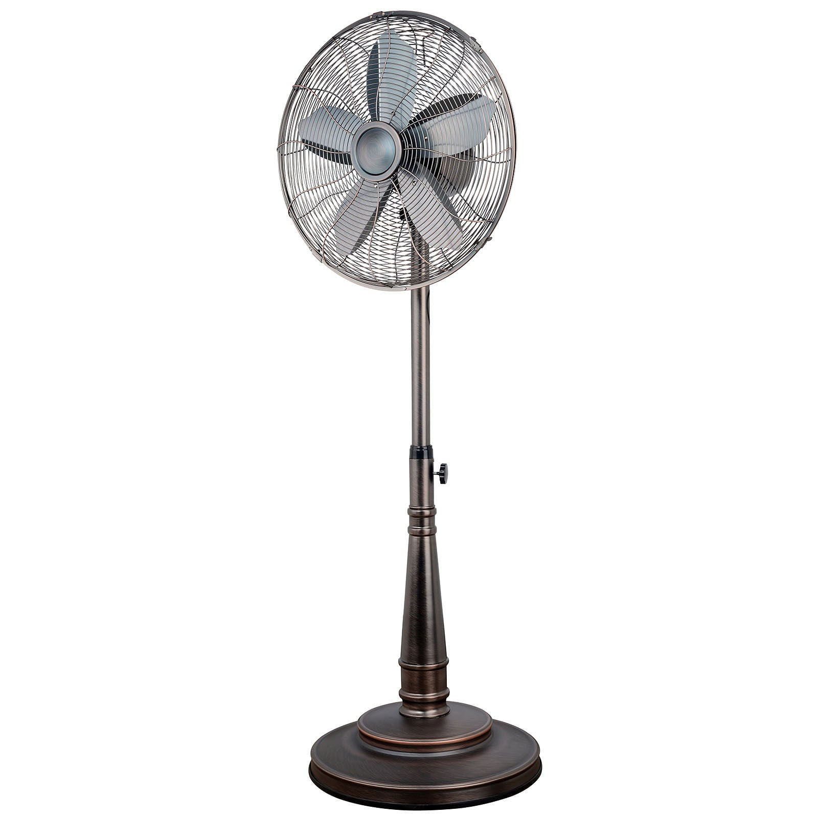Optimus 16 Inch Retro Oscillating Stand Fan with Oil Rubbed Bronze Finish - Free Shipping
