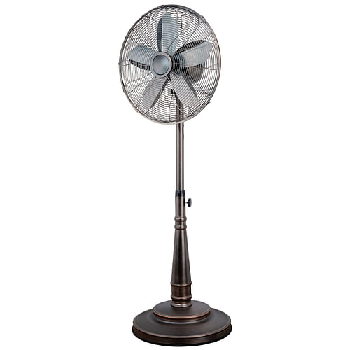 Optimus 16 Inch Retro Oscillating Stand Fan with Oil Rubbed Bronze Finish - Free Shipping