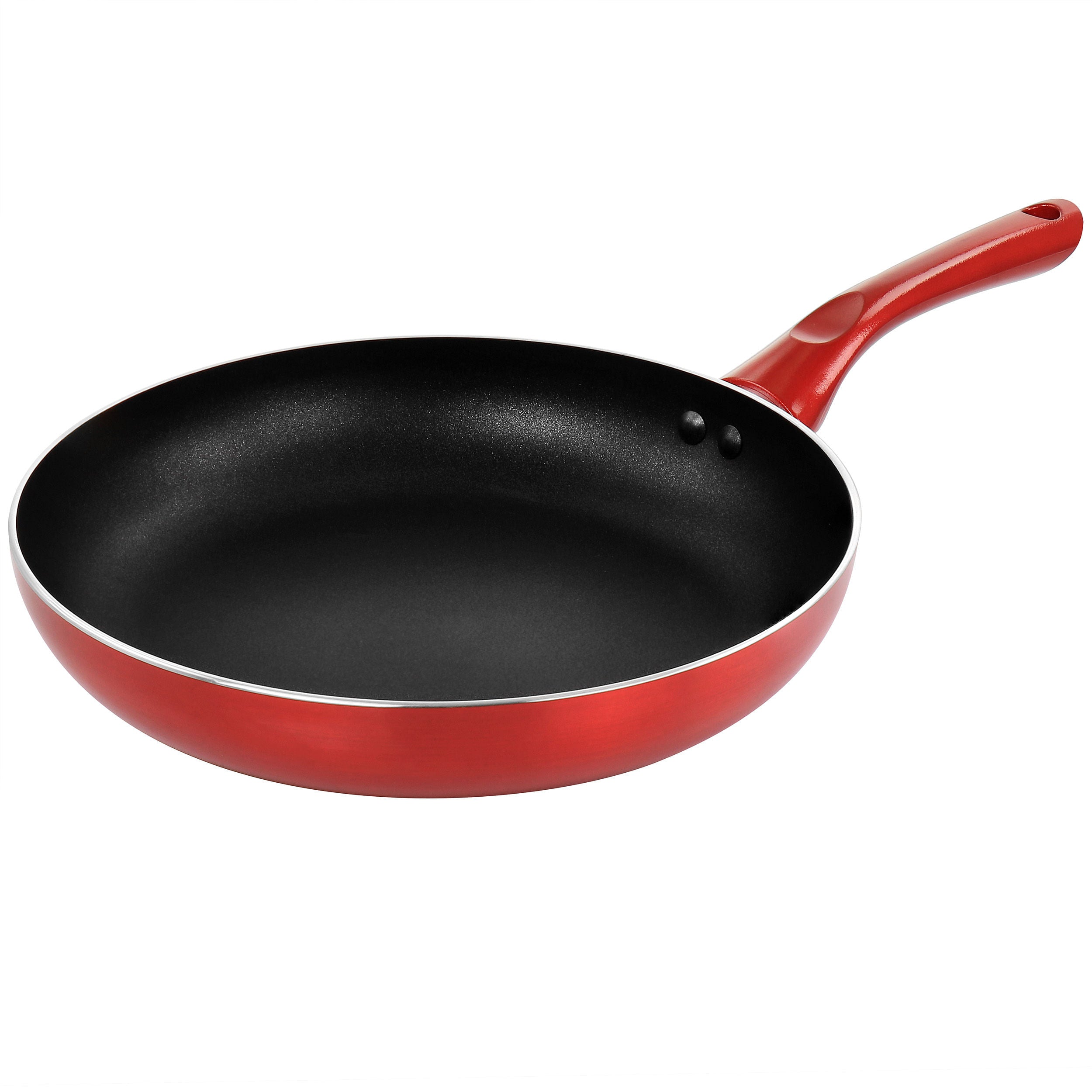 Better Chef 10in Silver Metallic Non Stick Gourmet Fry Pan in Red - Free Shipping