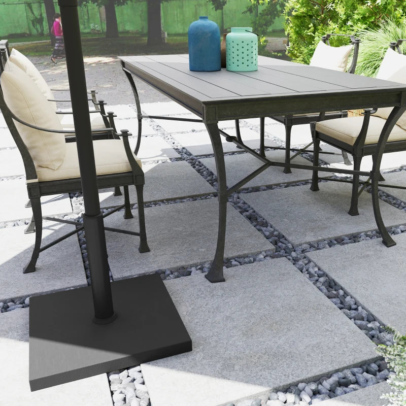 Patio Umbrella Base, 40 lbs Concrete Heavy Duty Umbrella Base for 1.5"/1.9", Black