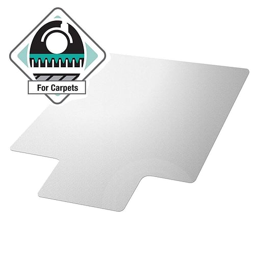 Heavy Duty 47 x 35 inch Chair Mat with Lip for Low to Medium Pile Carpet Floor - Free Shipping