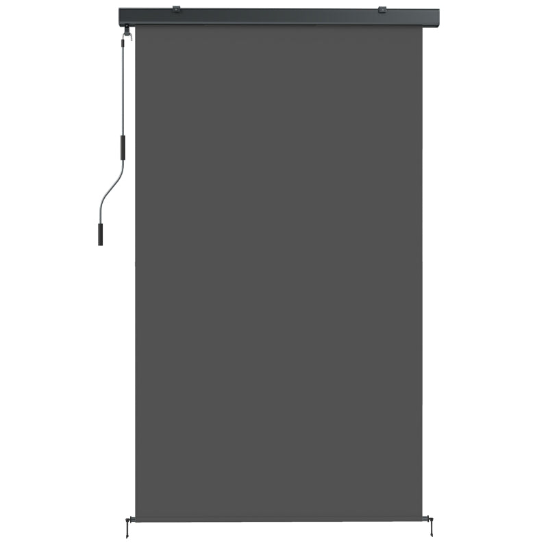 Cordless Roller Shade, Outdoor Blinds Cordless Roll Up Shade, UV Protection Waterproof, 98" L x 63" W, Dark Grey