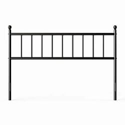 Full size Traditional Farmhouse Headboard in Matte Black Metal Finish - Free Shipping