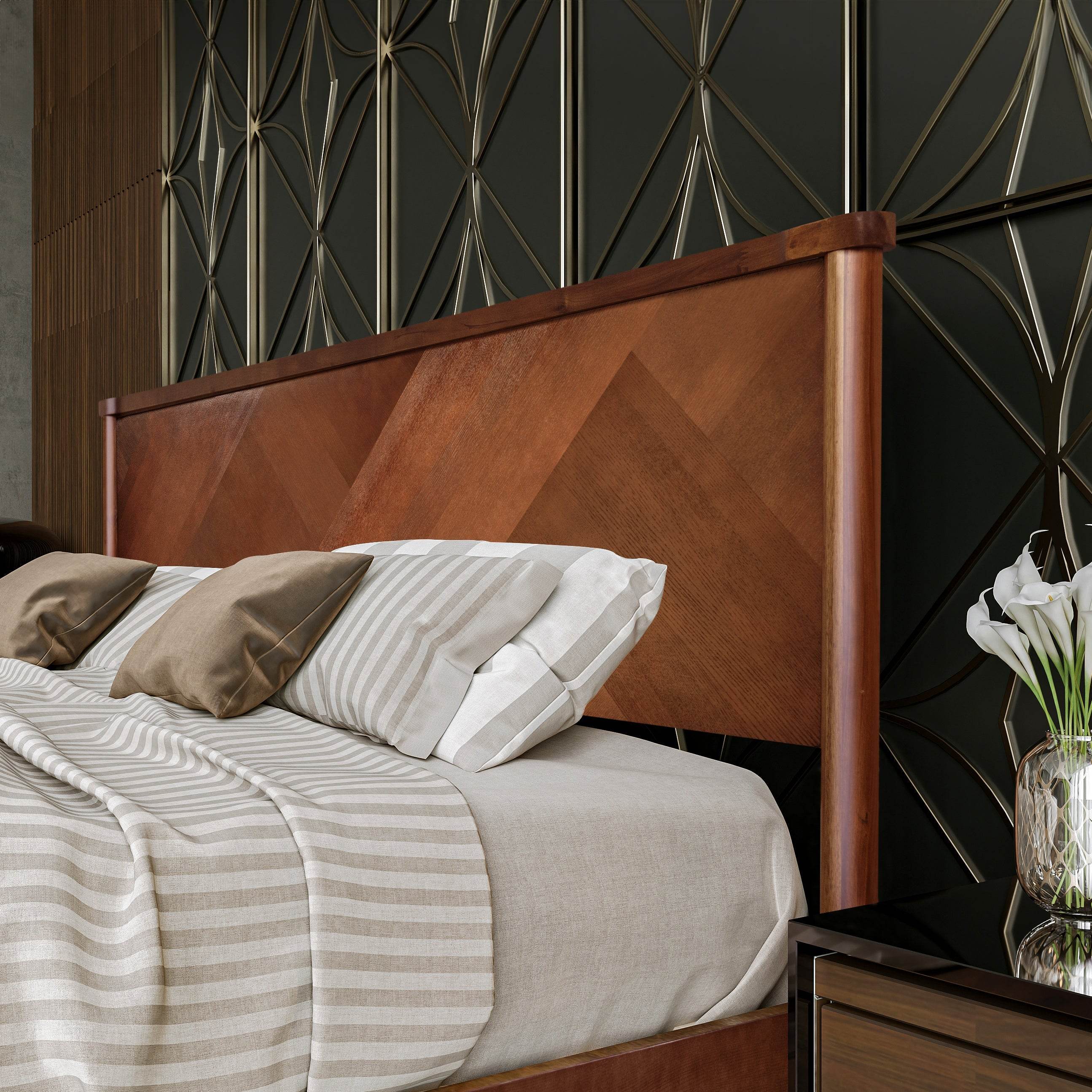 Panthera Platform Bed Frame With Headboard