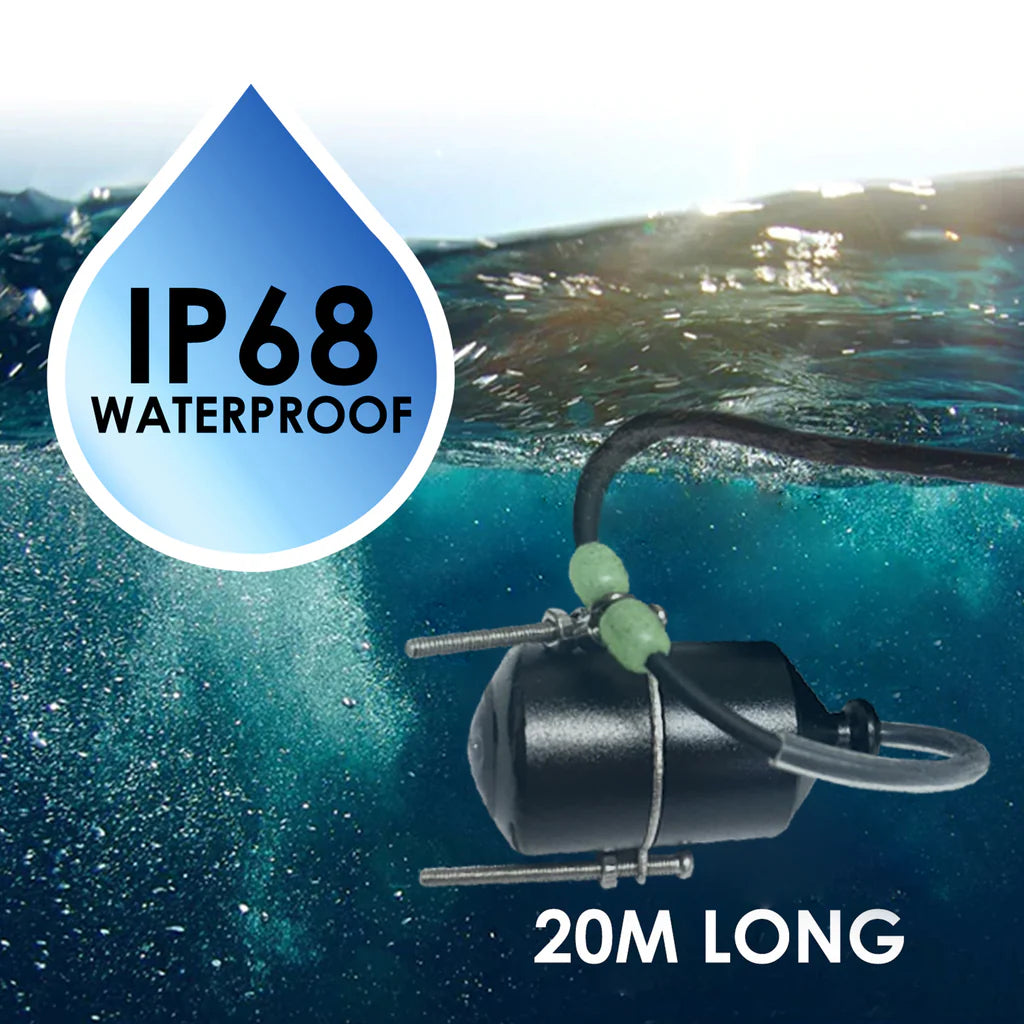 FF-180PR Underwater Fishing Camera Fish Locator, 4.3" HD LCD Monitor, 120° Wide-Angle Camera, 20M Cable, Video Recording