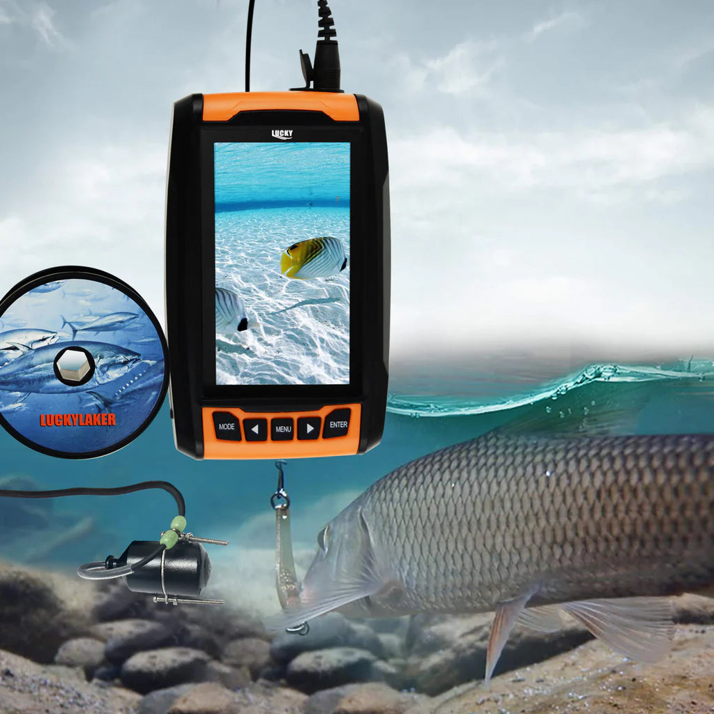 FF-180PR Underwater Fishing Camera Fish Locator, 4.3" HD LCD Monitor, 120° Wide-Angle Camera, 20M Cable, Video Recording