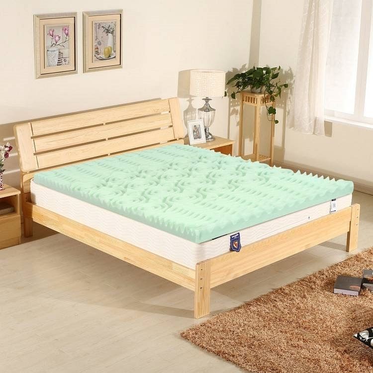 Full size 3-inch Thick Green Ergonomic Breathable Air Foam Mattress Topper - Free Shipping