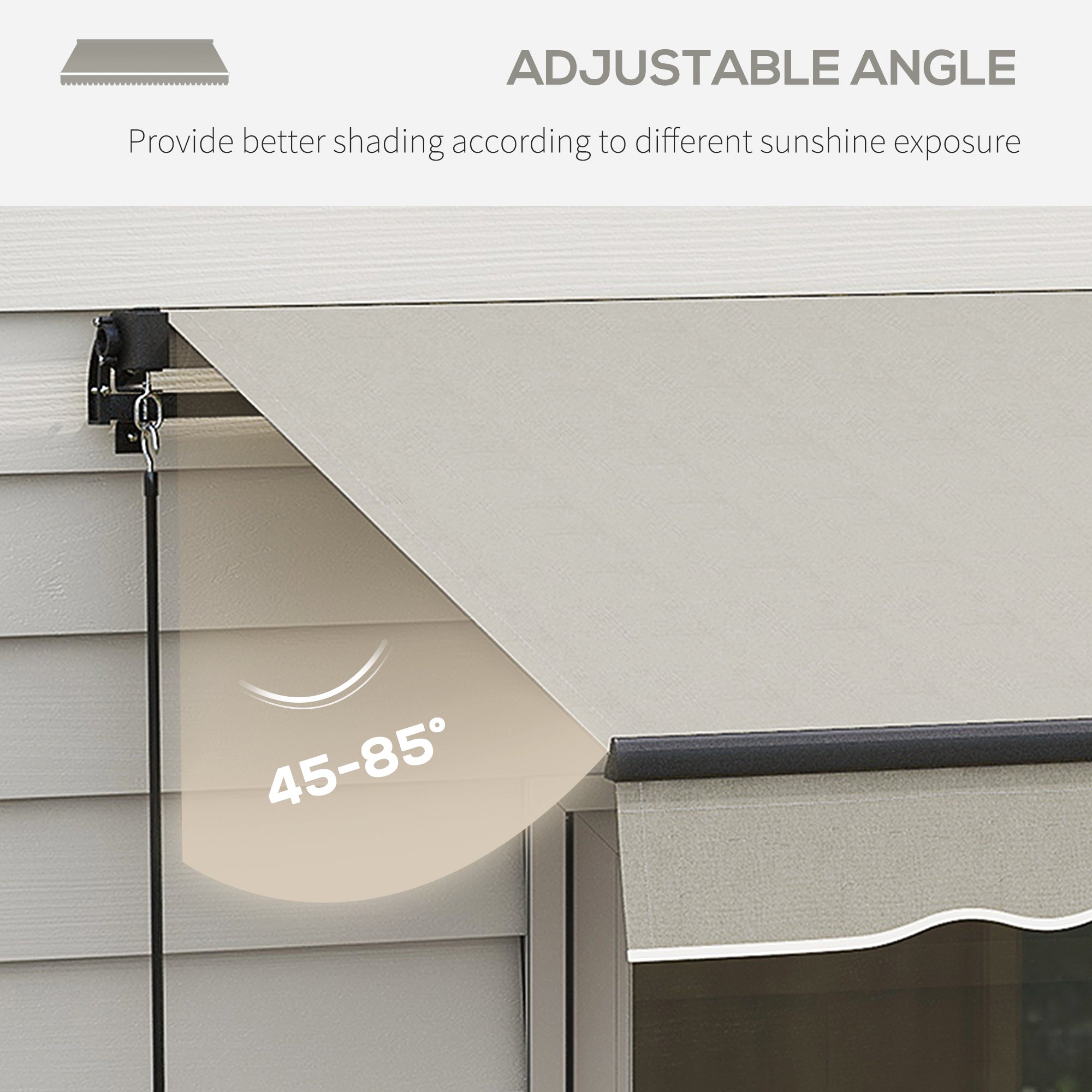 Outsunny Retractable Patio Sun Shield: 15' x 10' 280gsm UV Resistant Outdoor Living Sun Shade, Light Grey