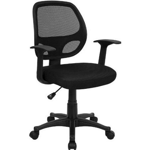 Black Mesh Mid-Back Office Chair - Free Shipping