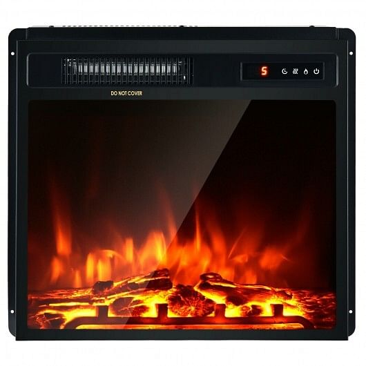 18 Inch 1500W Electric Fireplace Freestanding and Recessed Heater - Free Shipping