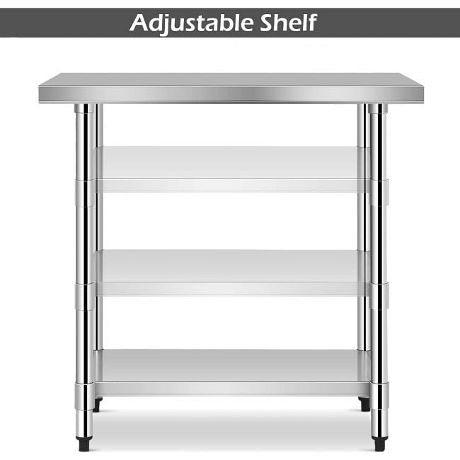Commercial Kitchen Stainless Steel Work Table - Free Shipping