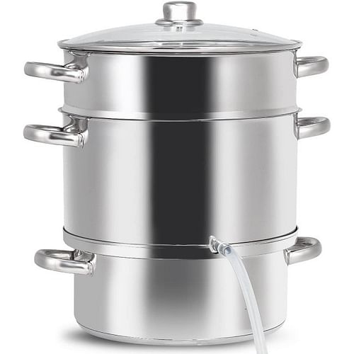 11 Quart Stainless Steel Steamer / Fruit Vegetable Juicer - Free Shipping