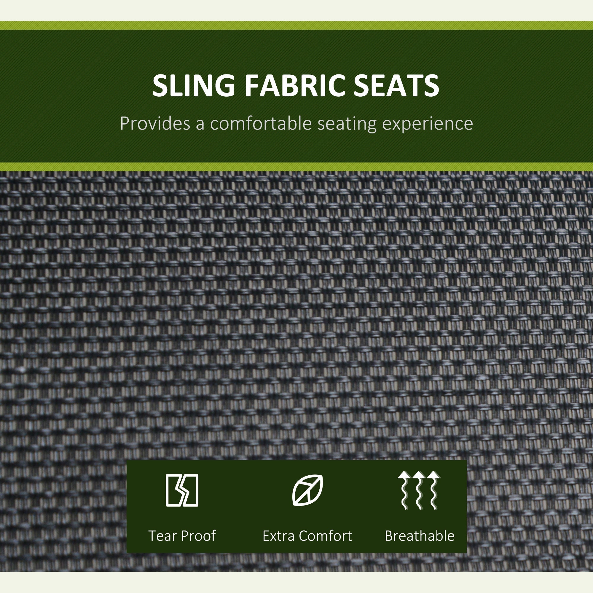 Outsunny 3-Seater Outdoor Swing Chair Bench - Adjustable Canopy, Patio Furniture for Garden, Black