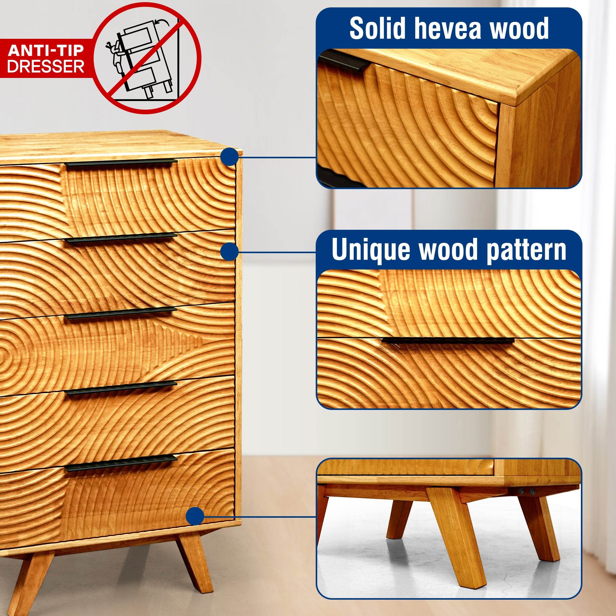 Harmony Dresser with 5 Drawers