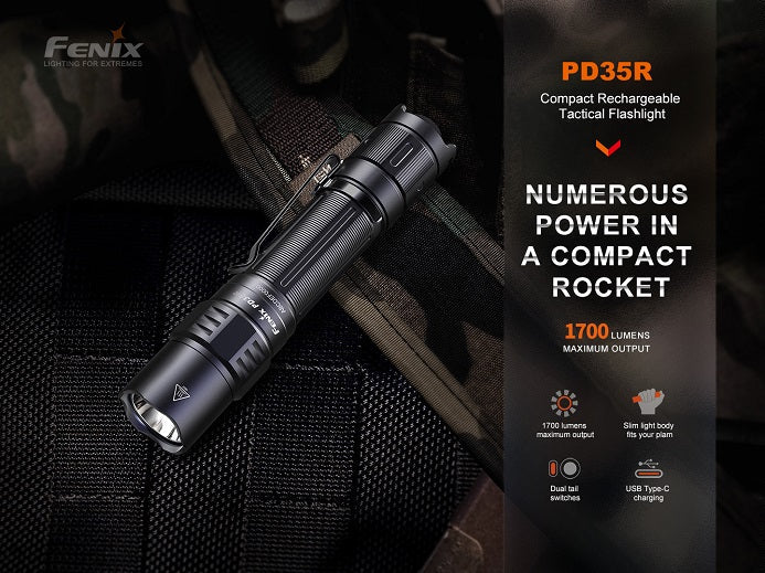 Fenix PD35R Compact Rechargeable Tactical Flashlight