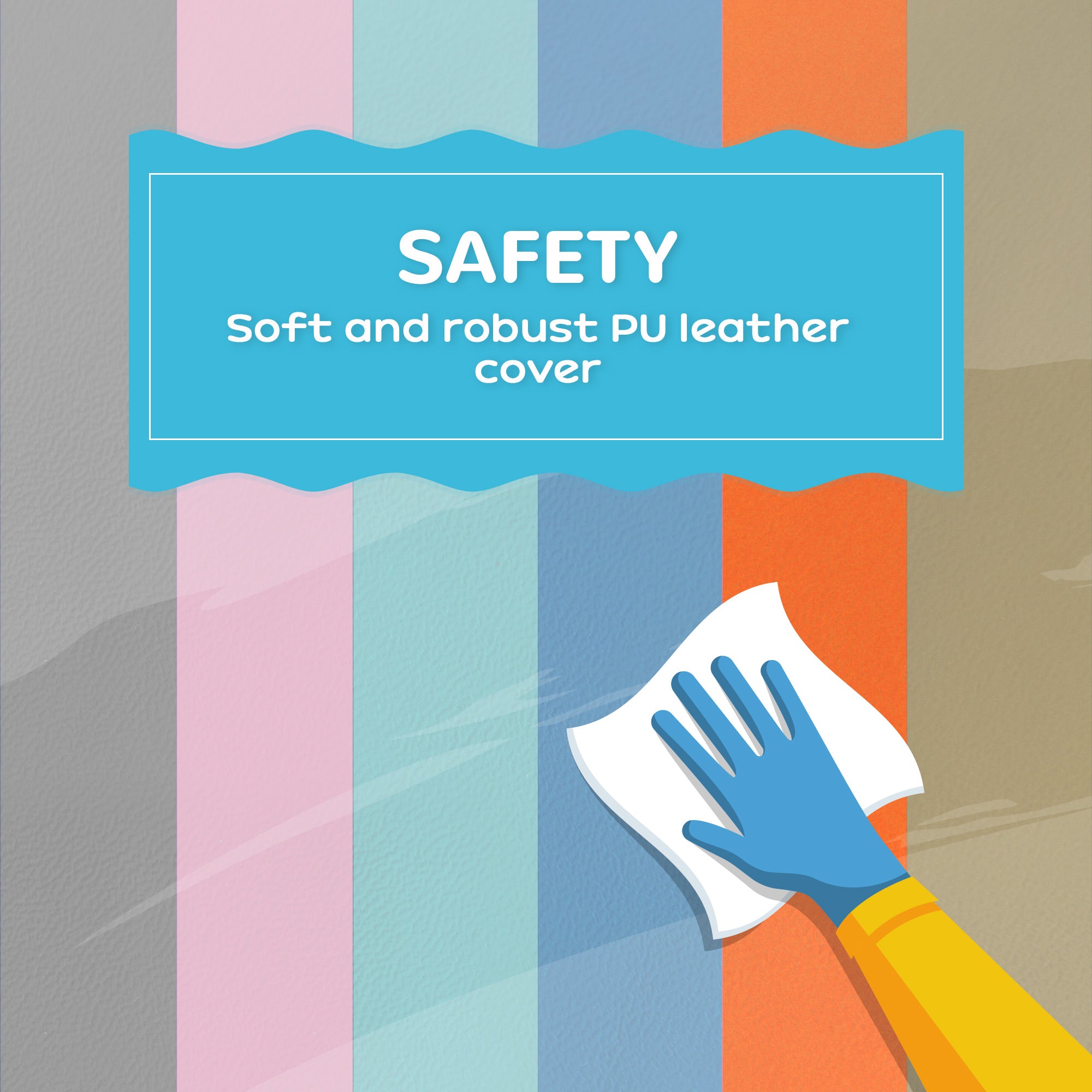 Qaba 11 Piece Soft Play Equipment for Kids 6-72 Months, Light Colour