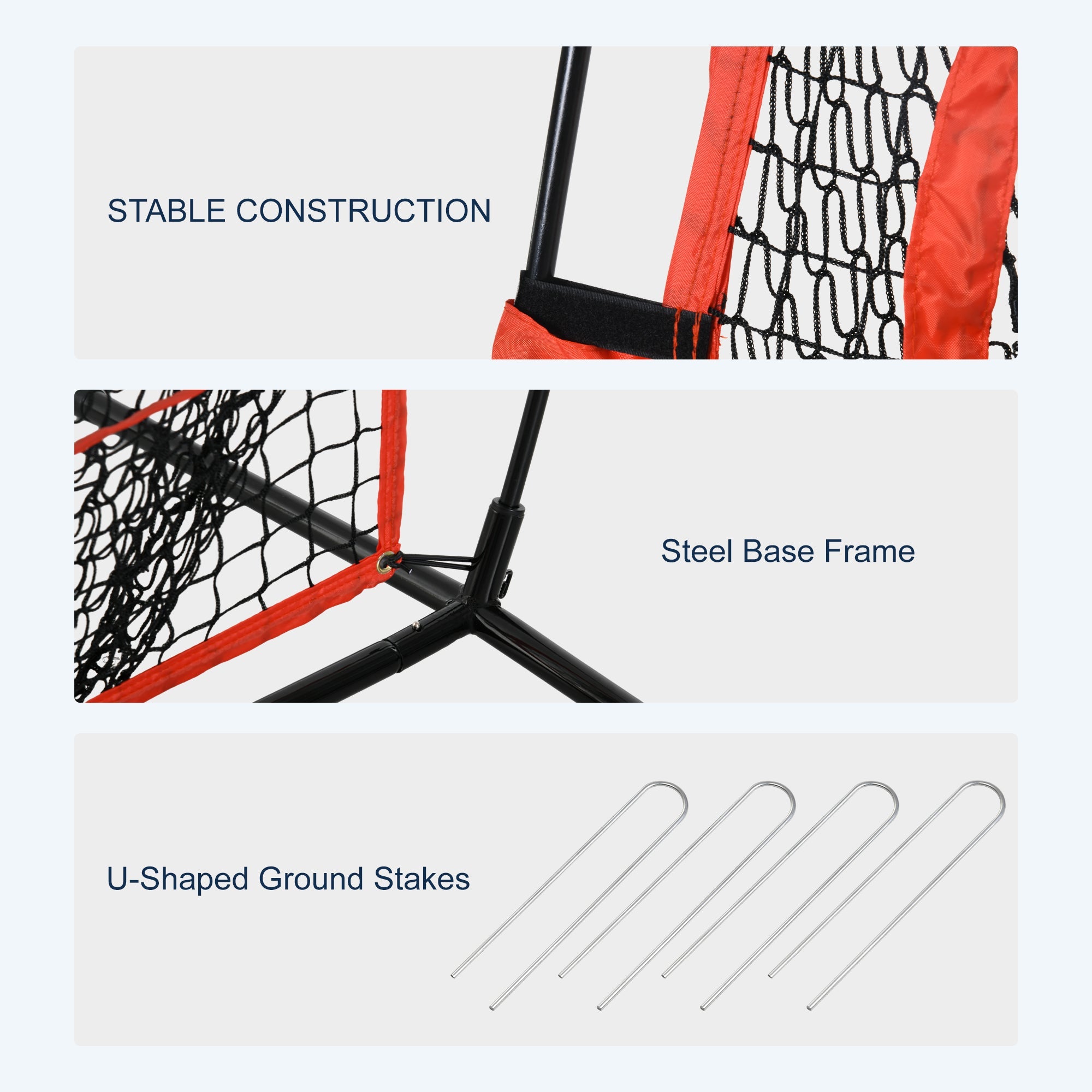 Soozier 6' x 6' Baseball Net for Hitting Pitching Practice with Carry Bag, Red