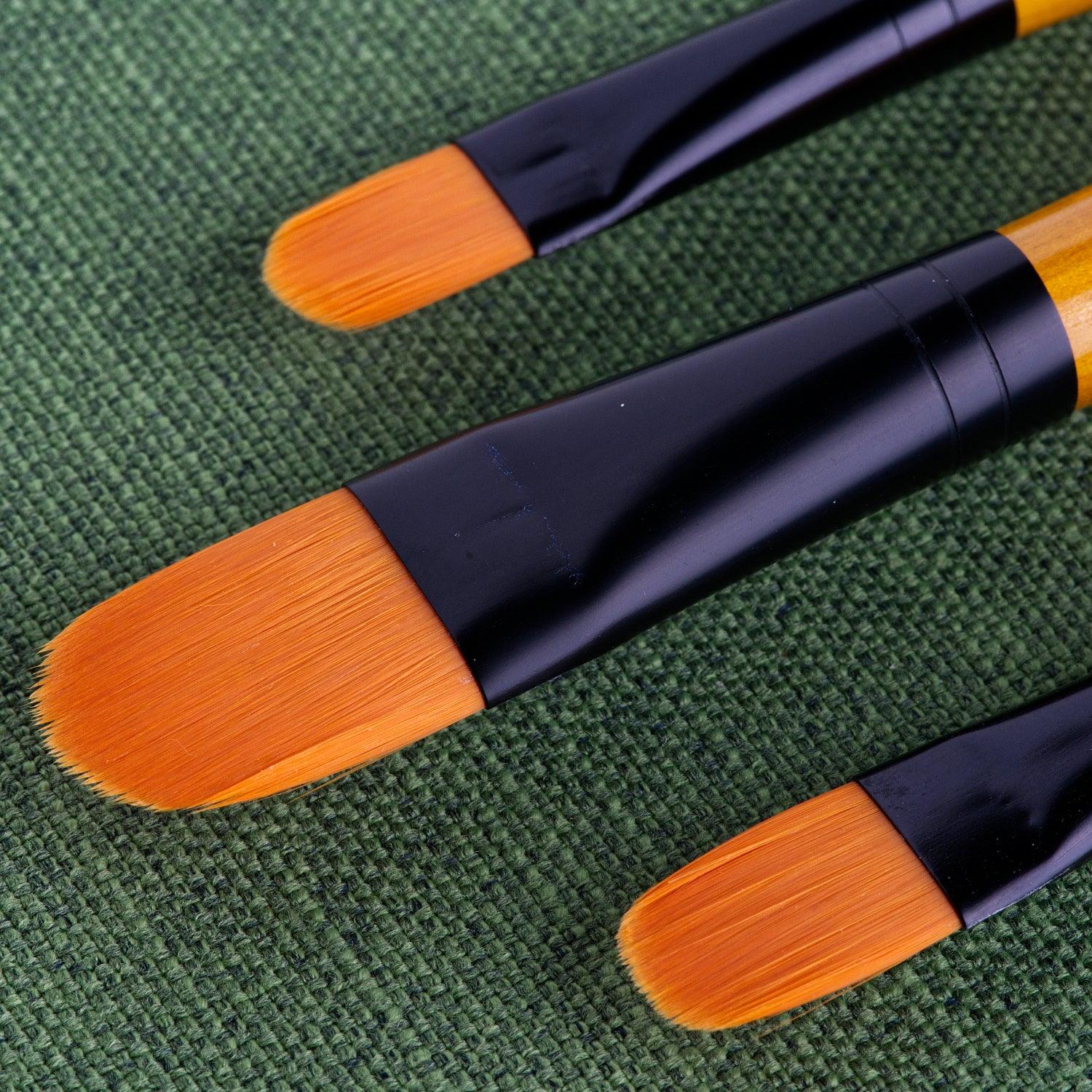 Tri-Art Artist Brushes - Short Synthetic - WC/Acryl - Filbert