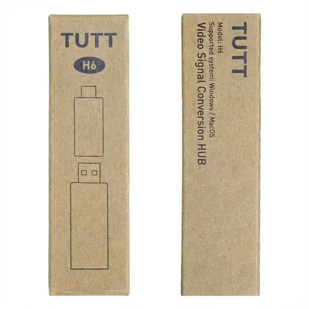 TUTT H6 USB-A and USB-C to HDMI High Definition Video Cable | M1/M2/M3/M4 & Windows Signal Conversion Adapter Hub