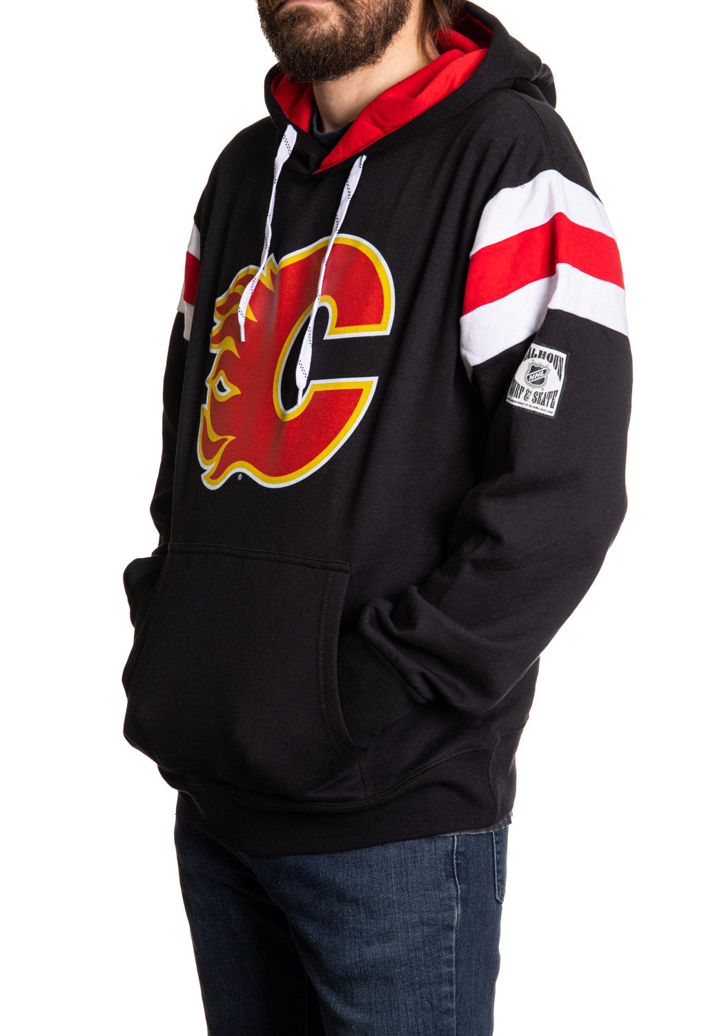 Calgary Flames Varsity Retro Style Hoodie