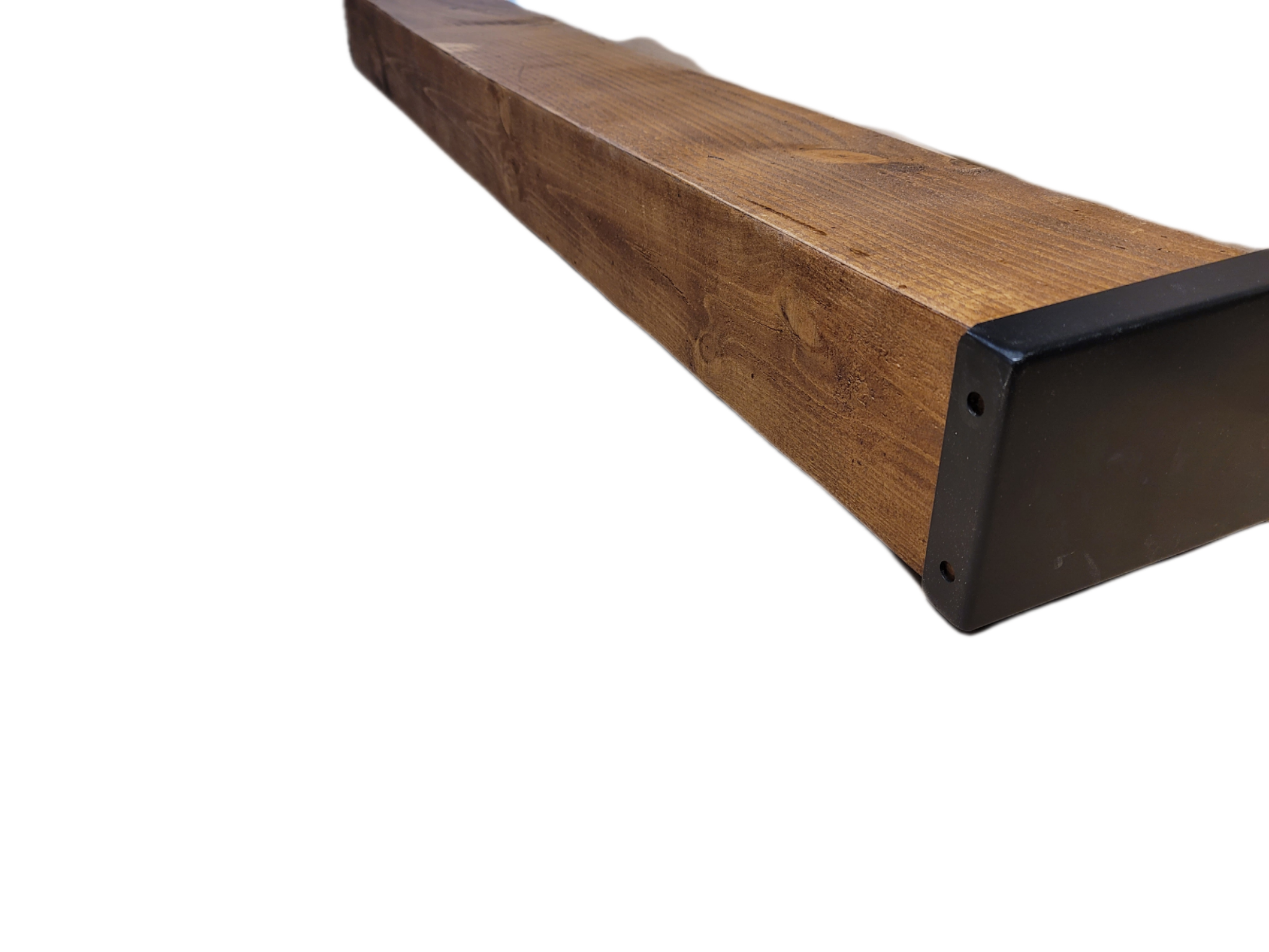 Étagère Style manteau de foyer avec embouts en métal