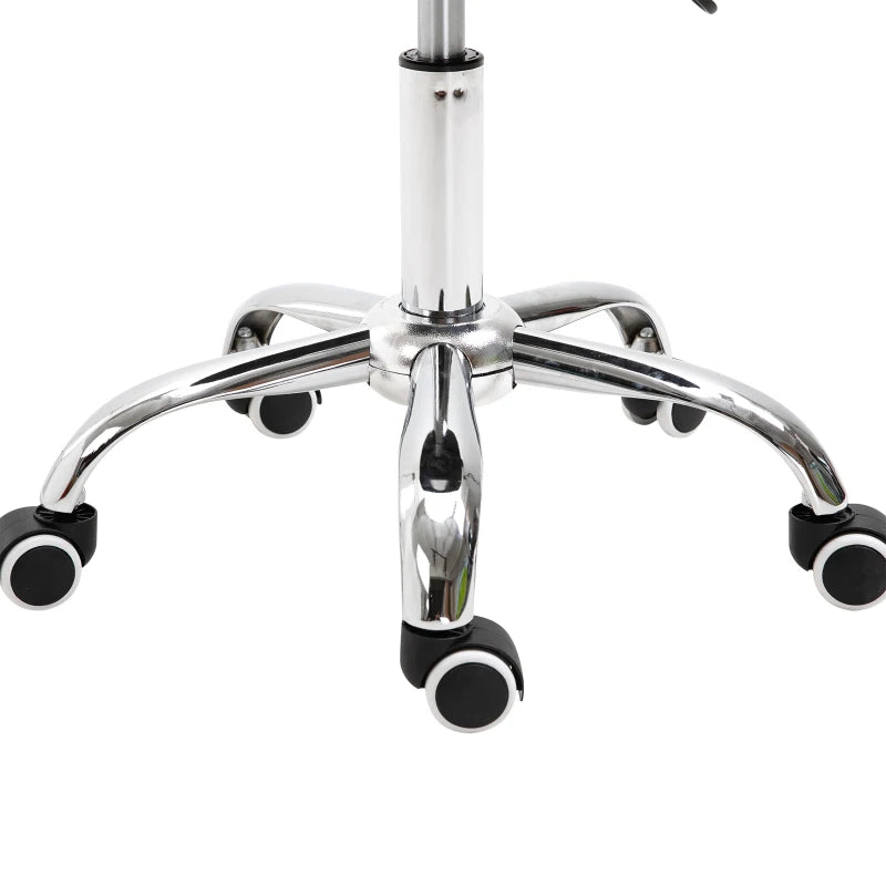 Adjustable Hydraulic Rolling Salon Stool Swivel Saddle Chair Spa Beauty Seat PU Leather, Black