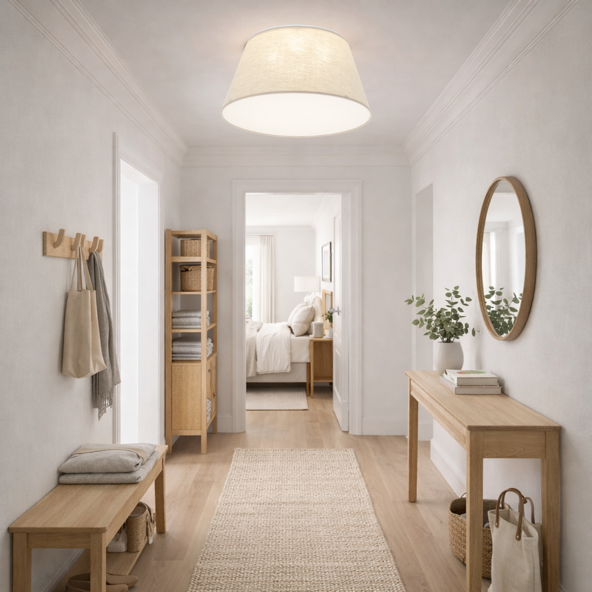 FORMO Linen Flush Mount Light