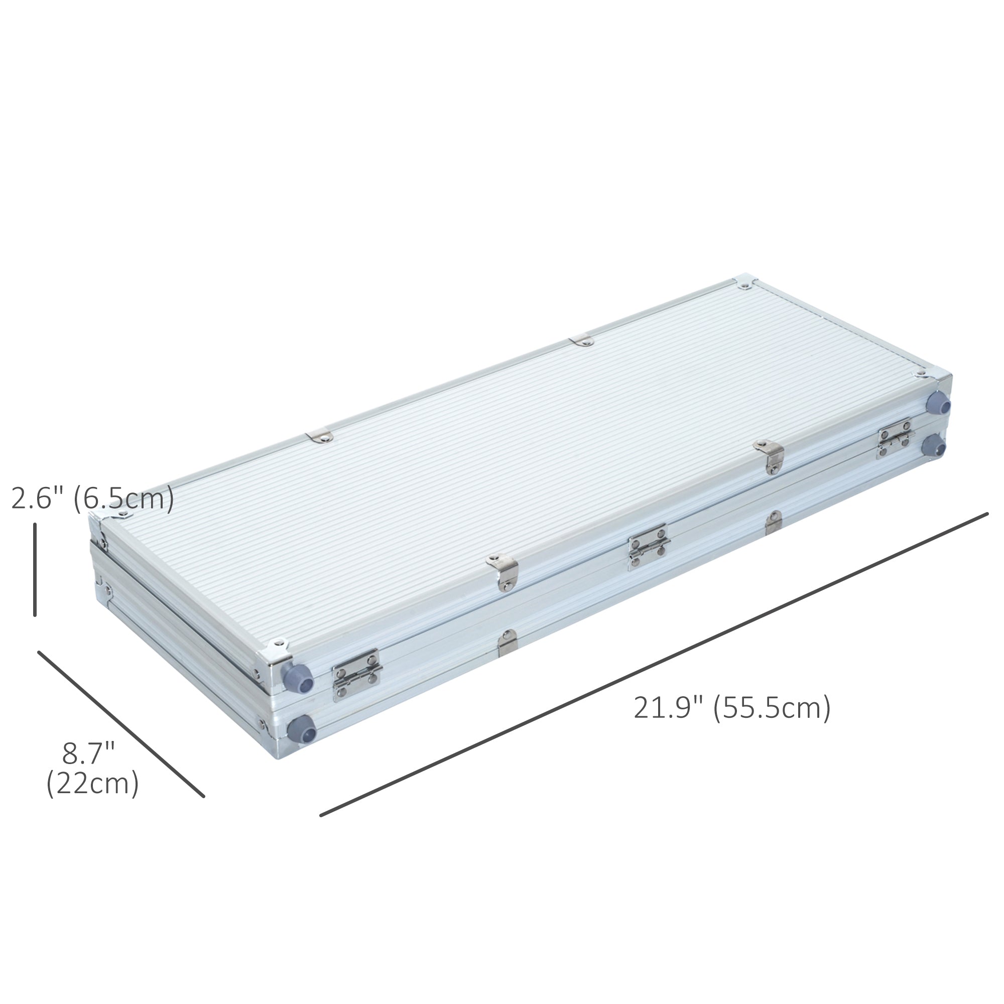 Soozier Premium Poker Chips Set with Durable Silver Aluminum Case 500 Striped Dice 2 Card Decks for Casino Night