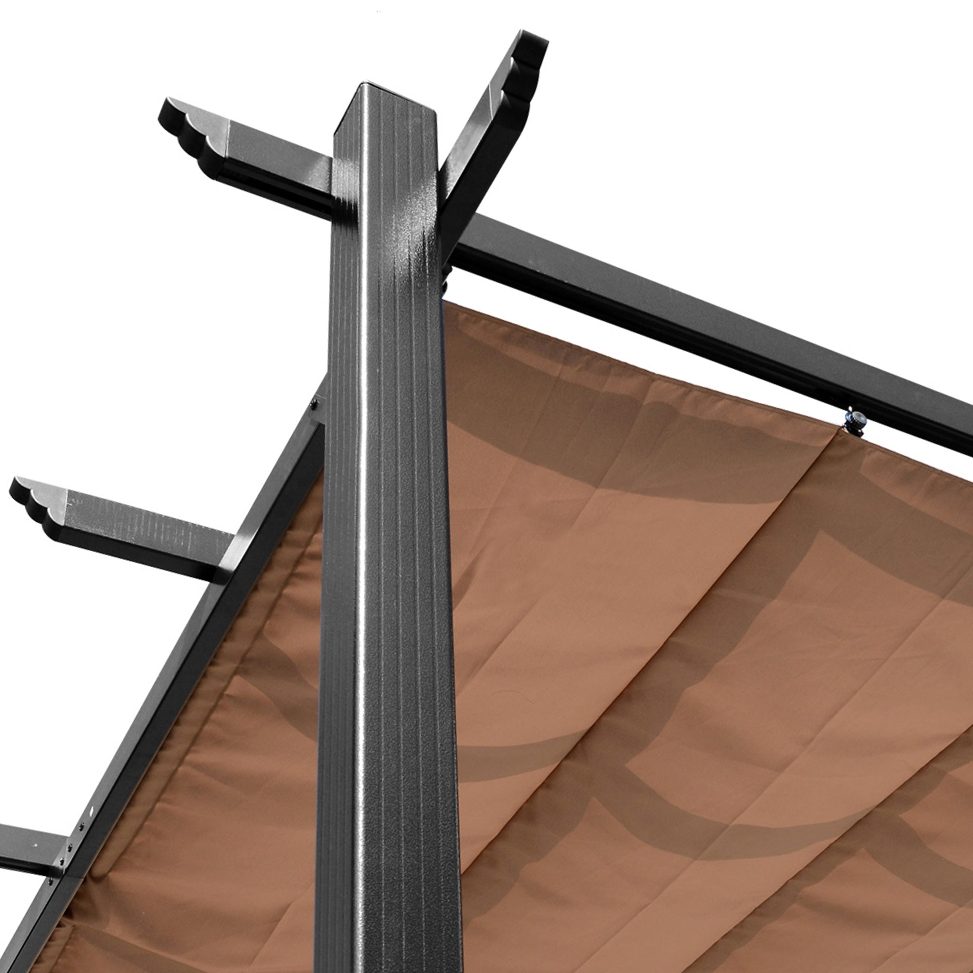 Outsunny 10'x13' Aluminium Pergola Gazebo Outdoor Canopy Sunshade Square Garden Shelter Trellis Grey