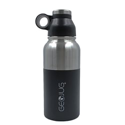 Brentwood GeoJug 40oz Stainless Steel Vacuum Insulated Water Bottle, Black - Free Shipping