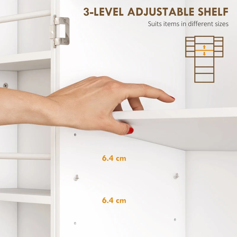 72" Kitchen Pantry Cabinet, Farmhouse Storage Cabinet with 4 Doors, Drawer, 8 Door Shelves and Adjustable Shelf, White