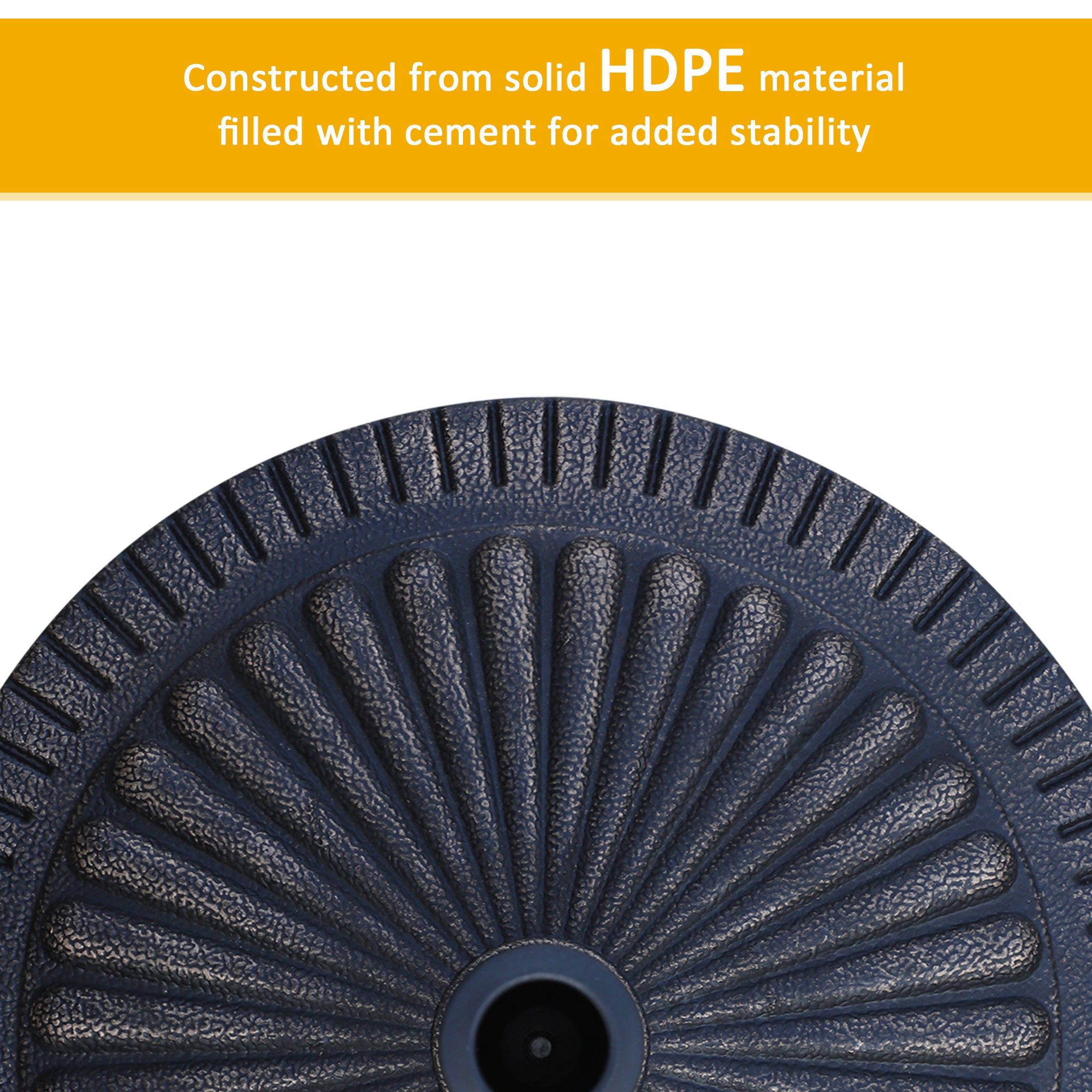 Outsunny Umbrella Base: 31lb 19" Round Decorative Resin Parasol Stand for Outdoor Patio & Backyard, Bronze