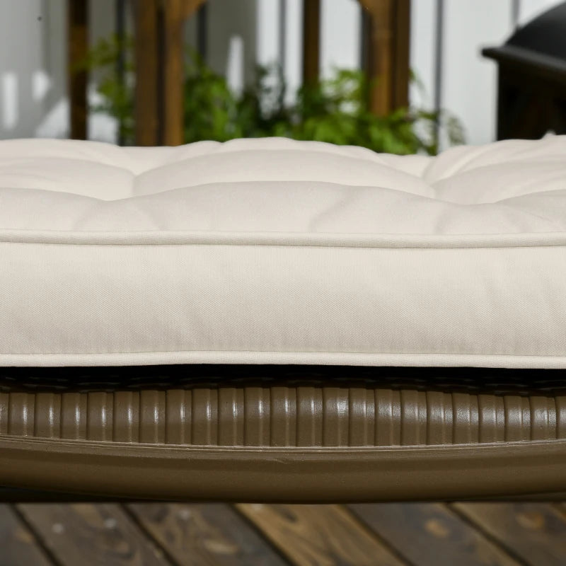 Replacement Cushions for Rattan Furniture, 4 Piece Outdoor Seat Cushion Pad for Patio Set, Cream White