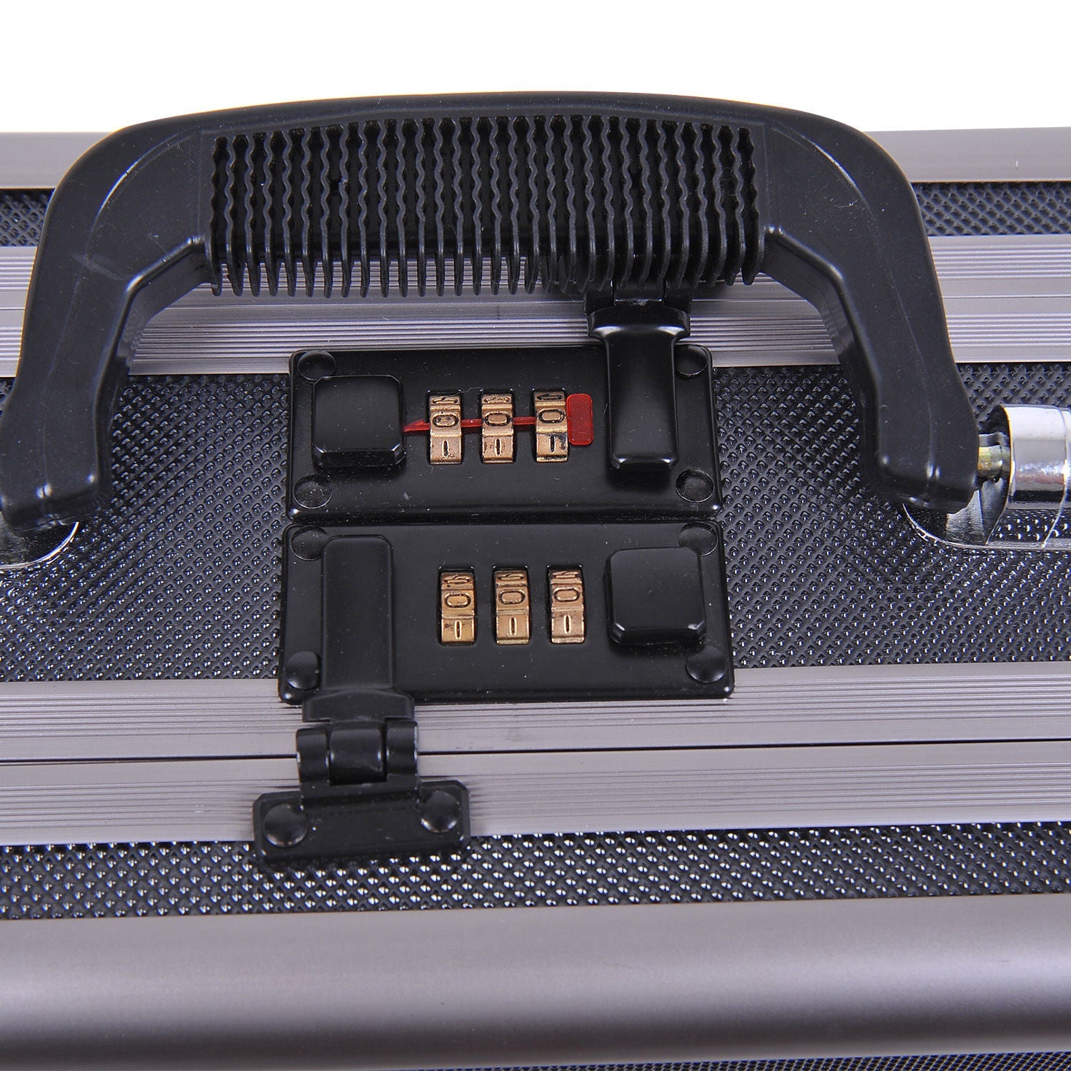 HOMCOM Secure Firearm Vault: Double-Locking Gun Cabinet Safe Storage Box with Code Protector Case, Black Finish