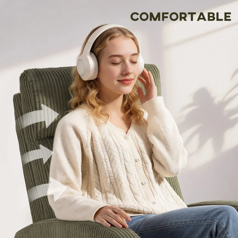 Fabric Recliner Chair Manual Home Theater Seating Single Reclining Sofa Chair with Padded Seat for Living Room