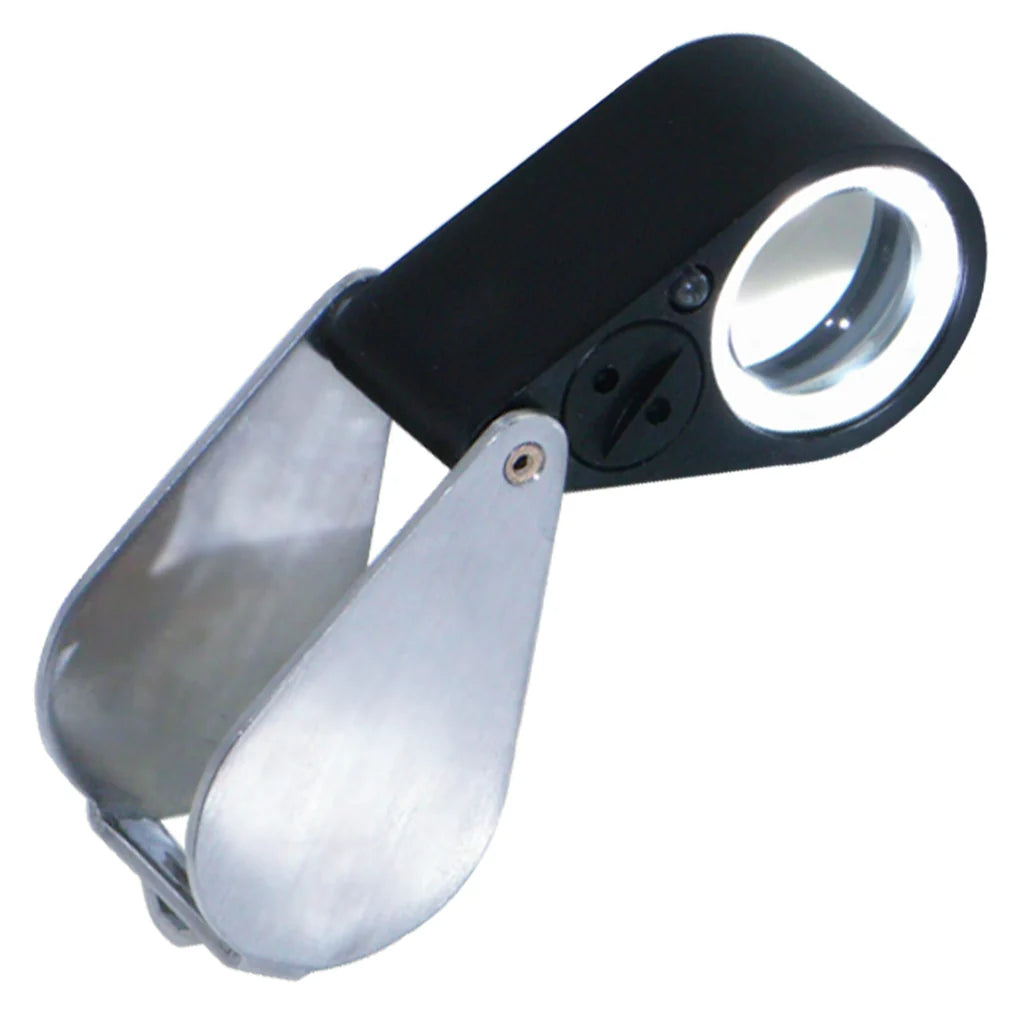 10x Jeweler's Loupe with 21mm Triplet Lens, 6 LED Lights & UV Light