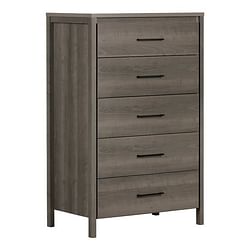 Modern Grey 5 Drawer Storage Chest - Free Shipping