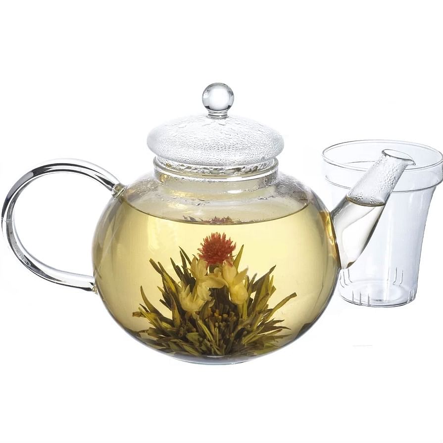 Borosilicate Glass 1.32 Quart Teapot with Removable Infuser - Free Shipping