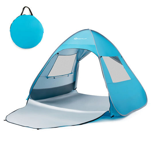 Automatic Pop-up Beach Tent with Carrying Bag-Blue - Free Shipping