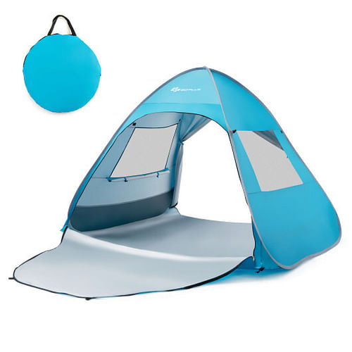 Automatic Pop-up Beach Tent with Carrying Bag-Blue - Free Shipping