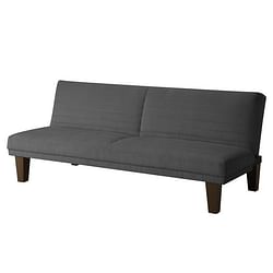 Grey Modern Upholstered Microfiber Adjustable Futon Sleeper Sofa - Free Shipping