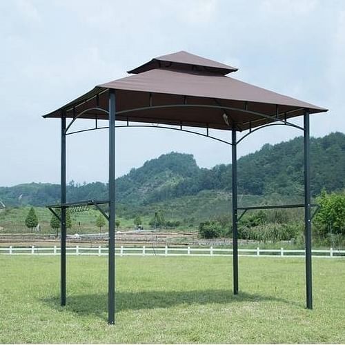 8-Ft x 5-Ft Steel Frame Outdoor Grill Gazebo with Vented Canopy - Free Shipping