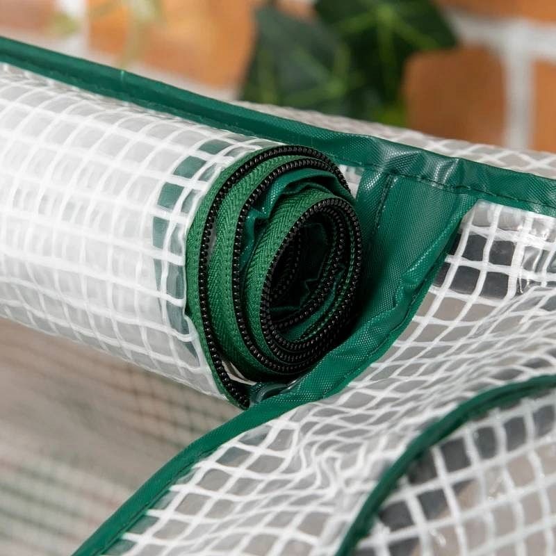 Grey Wood Elevated Raised Garden Bed Planter with Greenhouse Cover - Free Shipping