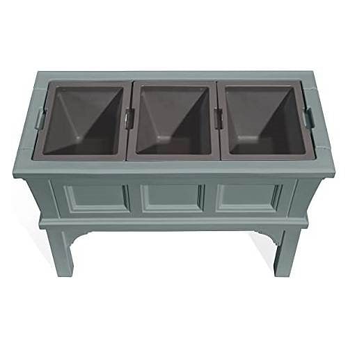 Green Rectangular Raised Garden Bed Planter Box with 3 Removeable Trays - Free Shipping