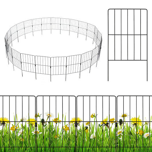25 Pack Rustproof Decorative Garden Fence Set for Dog Flower bed - Free Shipping