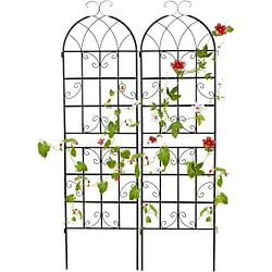 Set of 2 - 6-Ft Heavy Duty Outdoor Galvanized Metal Garden Trellis - Free Shipping