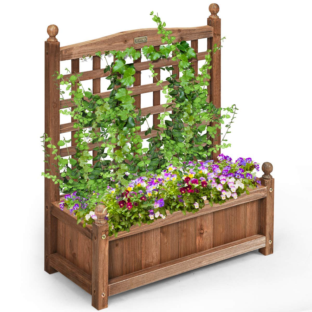 Wood Free Standing Plant Raised Bed
